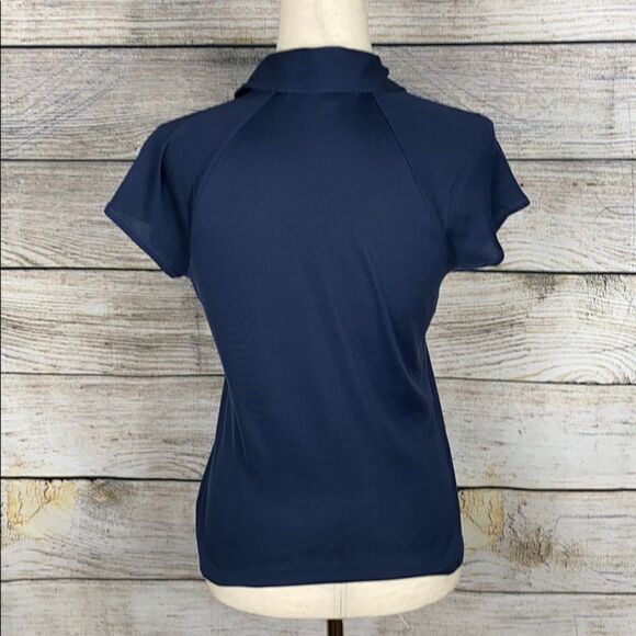 TOMMY HILFIGER Cotton Polo Shirt Top Short sleeves Navy Blue Size M - Picture 5 of 7